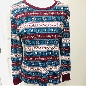 HARRY POTTER Long Sleeve Pajama Top XL